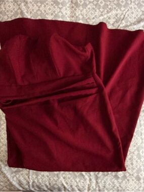 Fashion Nova Deep Wine Strapless Dress